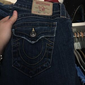 True Religion Dark Blue Straight Leg Jeans